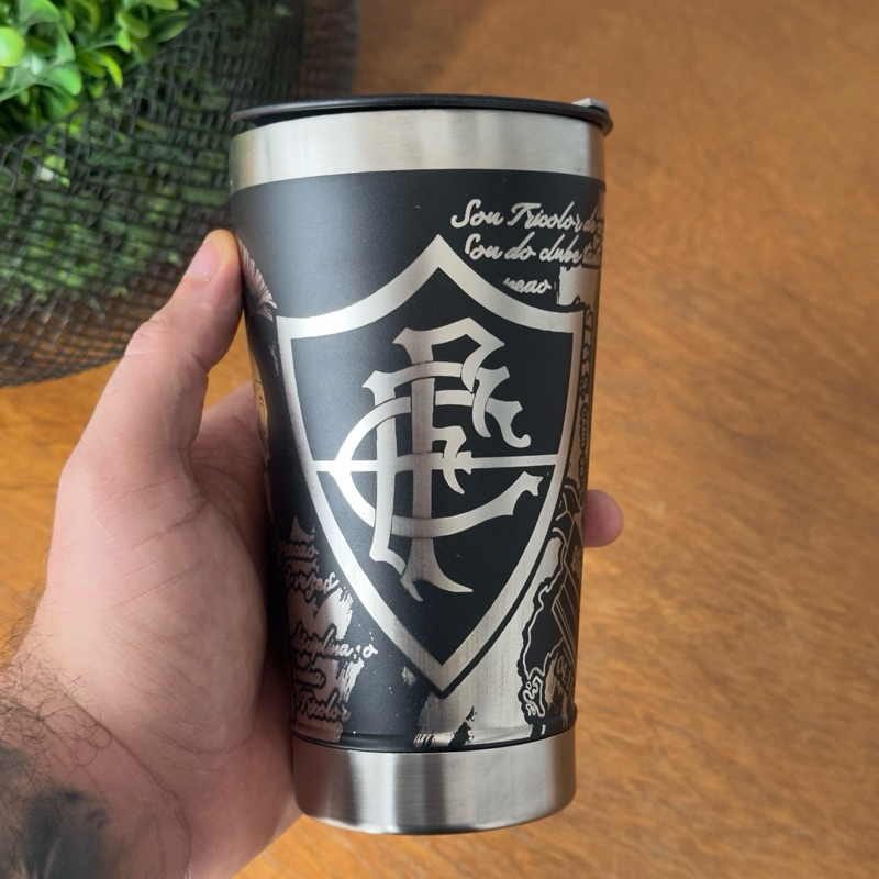 Copo Térmico Personalização em 360 Graus FLUMINENSE 473 ML Personalizado Time