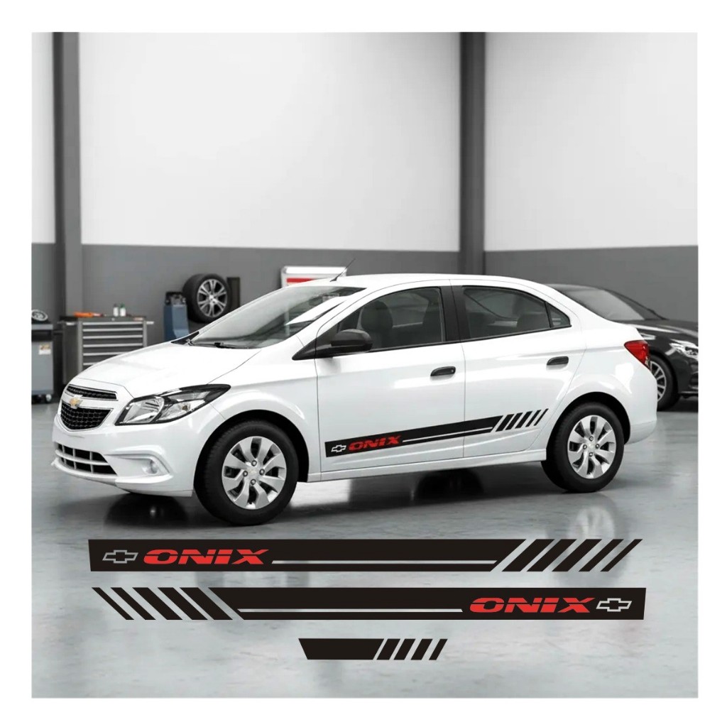 Adesivo Lateral Srt Wolf 1 Op6 1 Para Onix Joy Lt Ls Ltz Car Tuning