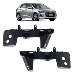 Par Suporte Guia Parachoque Dianteiro Onix 2020 2021 2022 Preto