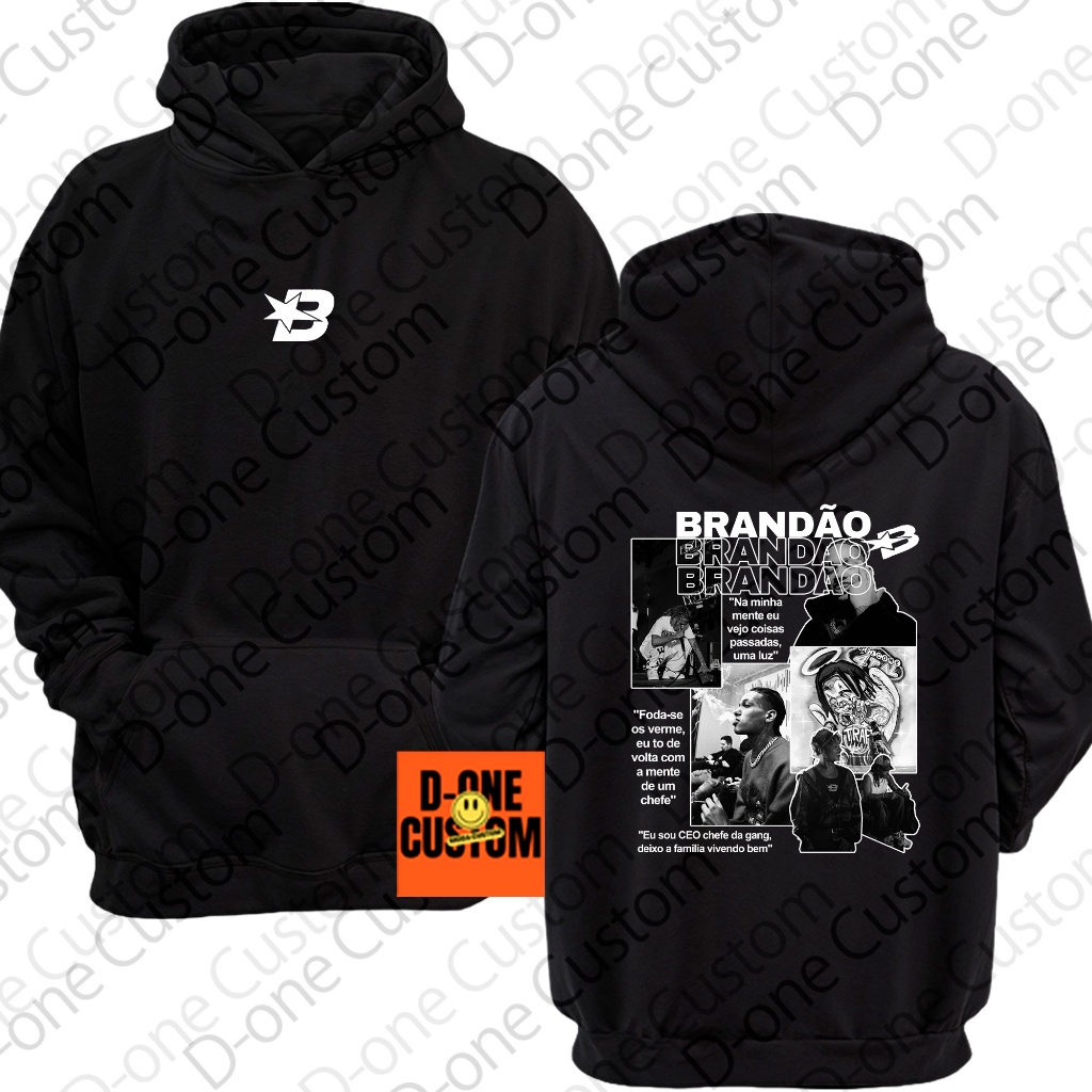 Moletom Blusa De Frio Rap Trap Brandão Eu Sou CEO Chefe Da Gang Estilo Urbano Casual Hip-Hop