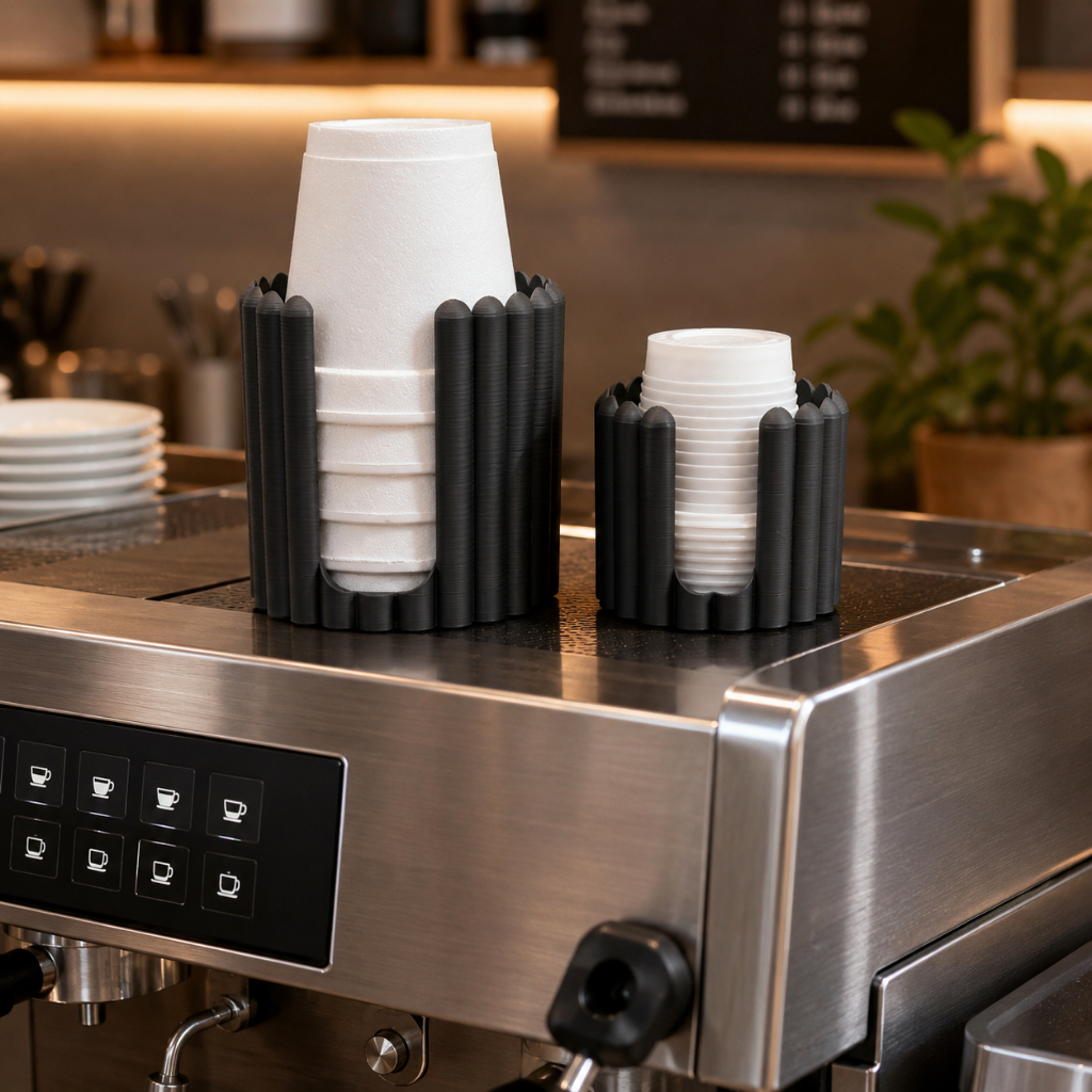 Suportes Porta Copos Descartáveis 200ml e 50ml Organizador para Café Chá Escritório — imagem 2 de 2