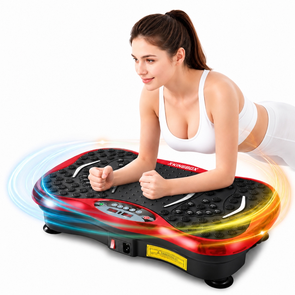 Plataforma Vibratória Corporal Emagrecimento Tonificação Muscular Massagem Relaxamento Velocidade Ajustável