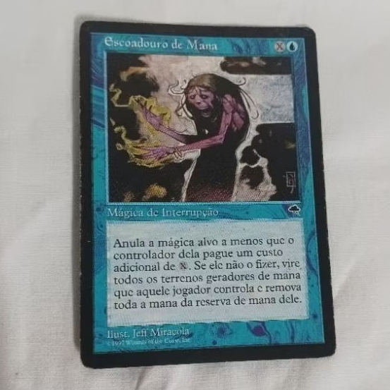 Card Magic The Gathering - Escoadouro de Mana - Usado 1997