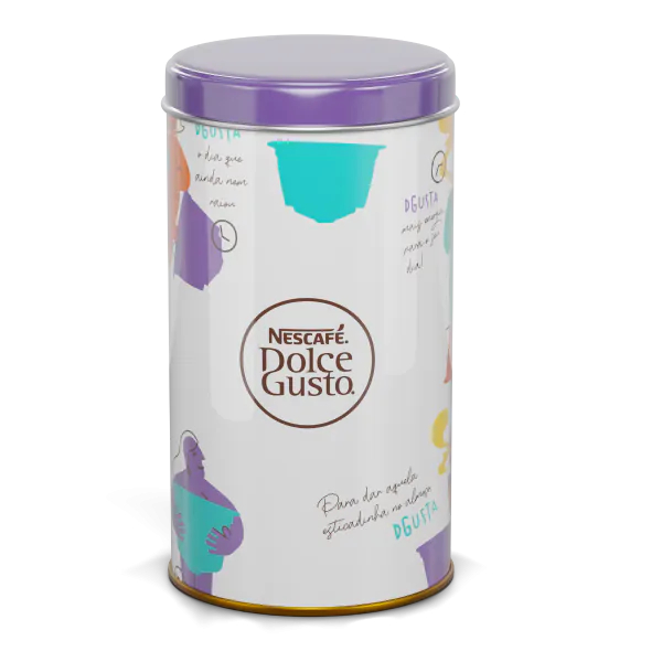 Lata Porta Cápsulas Original Dolce Gusto Nescafé DGusta