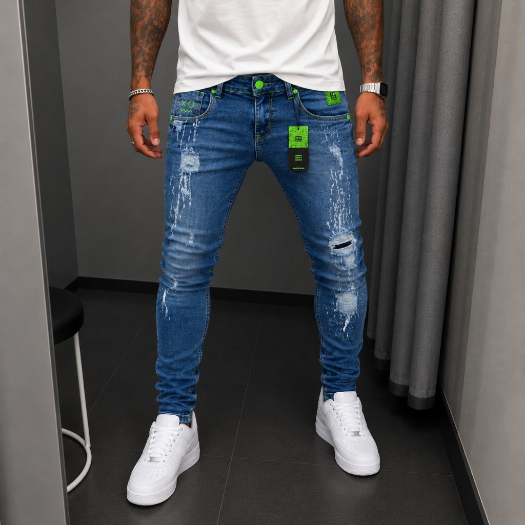 Detalhes do Calça Jogador Original Brow Jeans – Estilo Premium e Exclusivo