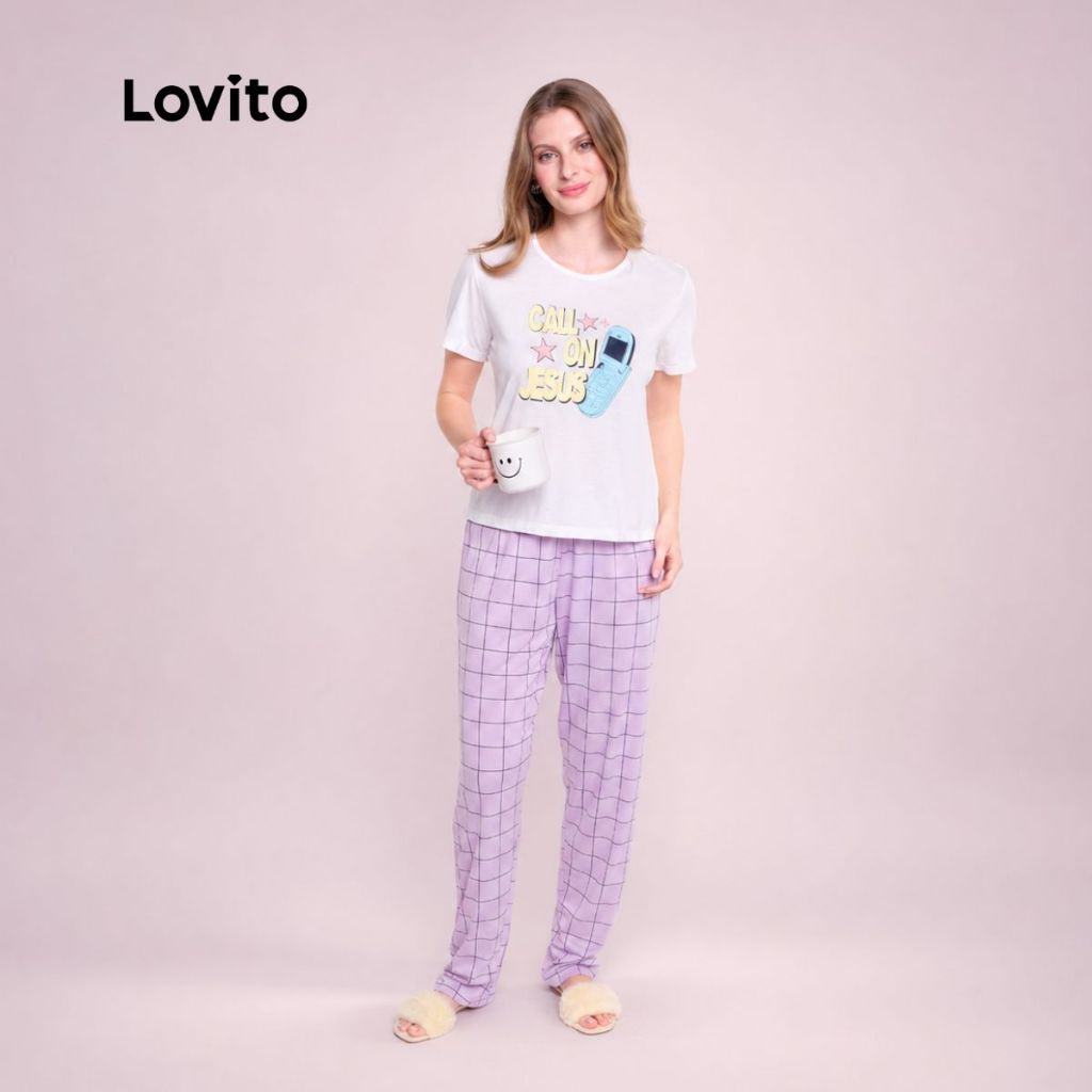 Lovito Conjunto de Pijama Longo Call On Jesus PJB19611996
