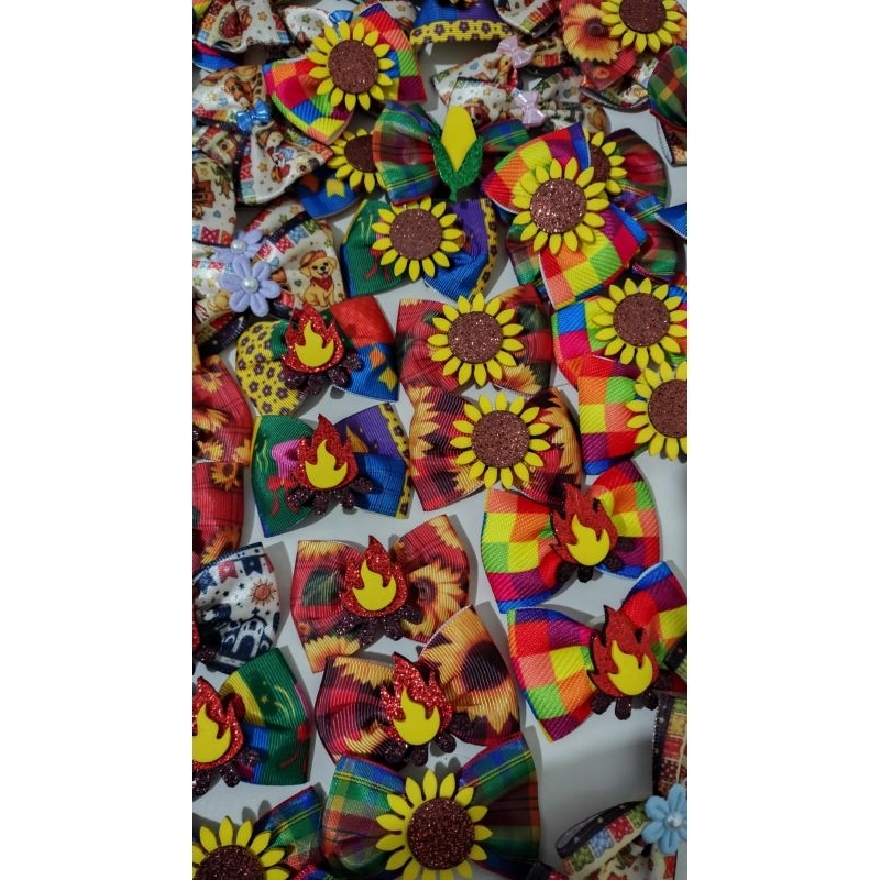 kits 12 laços (6pares) festa junina sortidos/ São João.