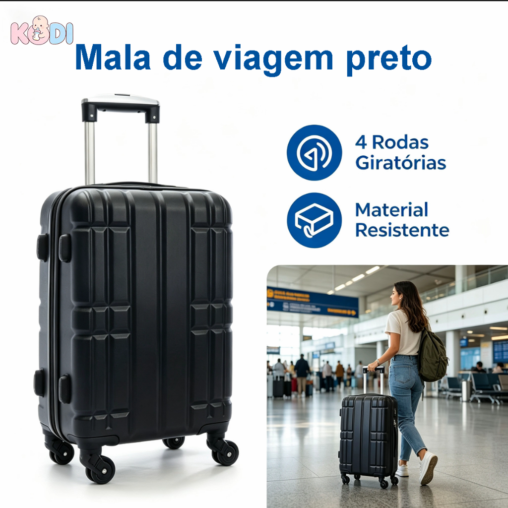 Mala De Bordo 9KG ABS Com Senha Mala De Viagem 10 Kilos Com Roda ANAC Padrao Promoção -2401