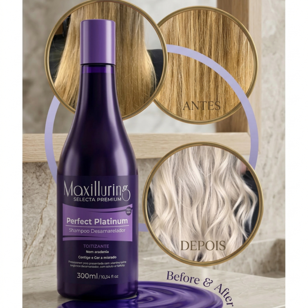 Shampoo Desamarelador Perfect Platinum Maxilluring 120ml