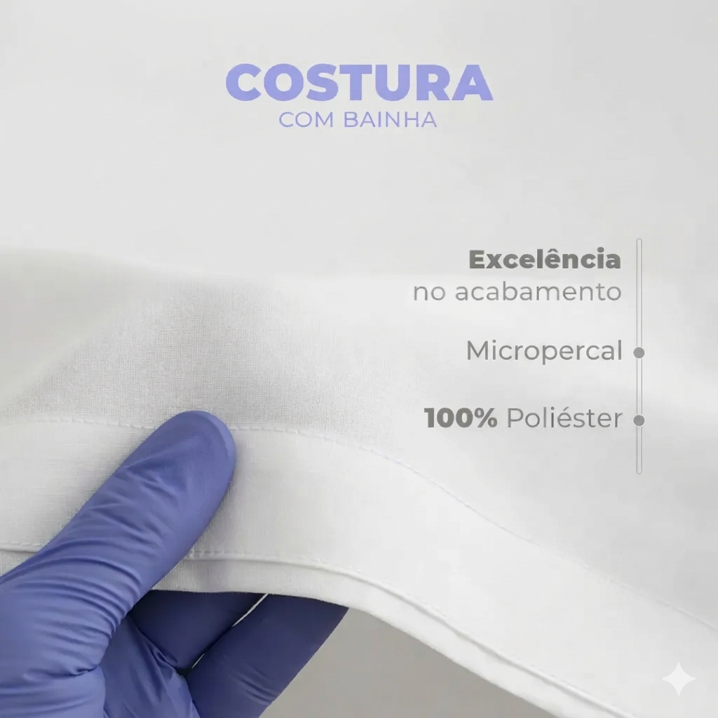 Lençol Avulso com Elástico para Maca Clinica Estética Studio Micropercal 400 fios Premium Macio — imagem 2 de 2