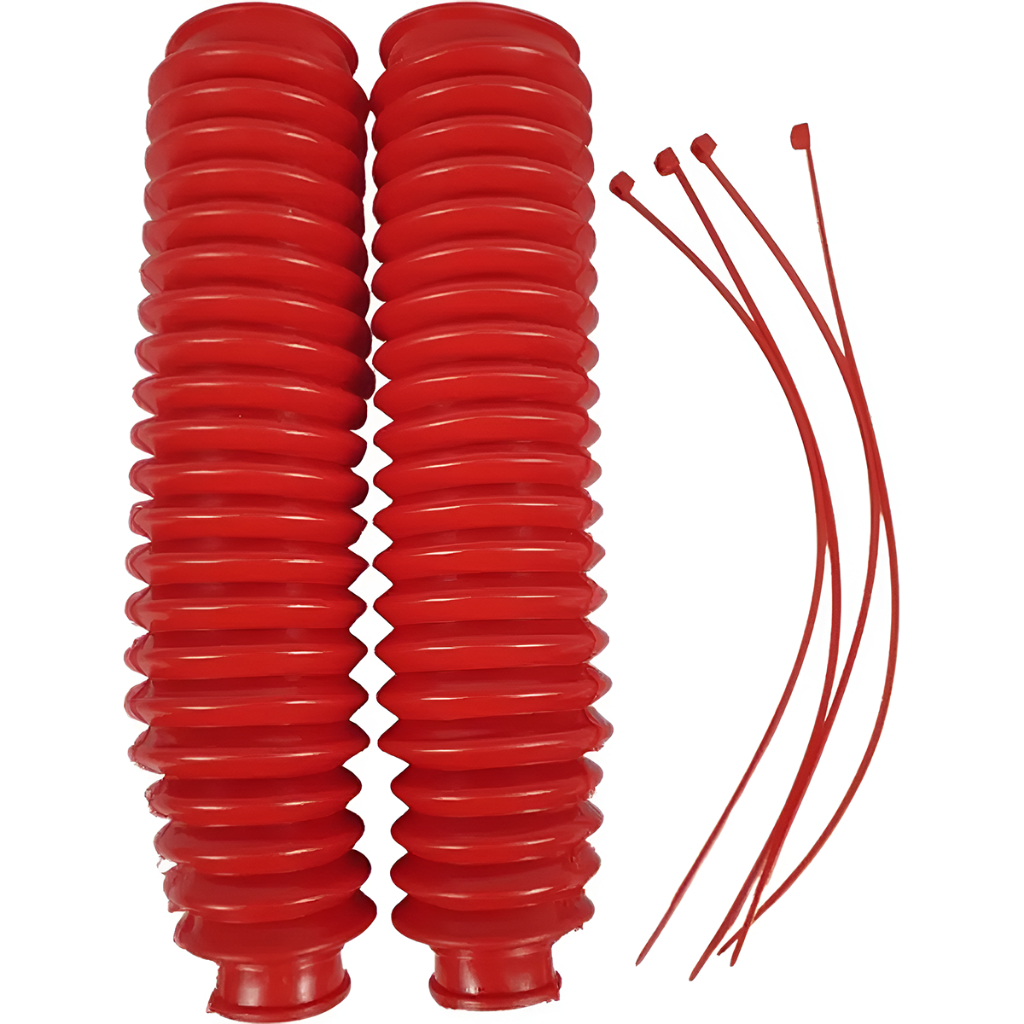 Sanfona Da Bengala Borracha de Alta Resistência Crf230 Xr200 Dt180/200 27 Dentes Vermelho