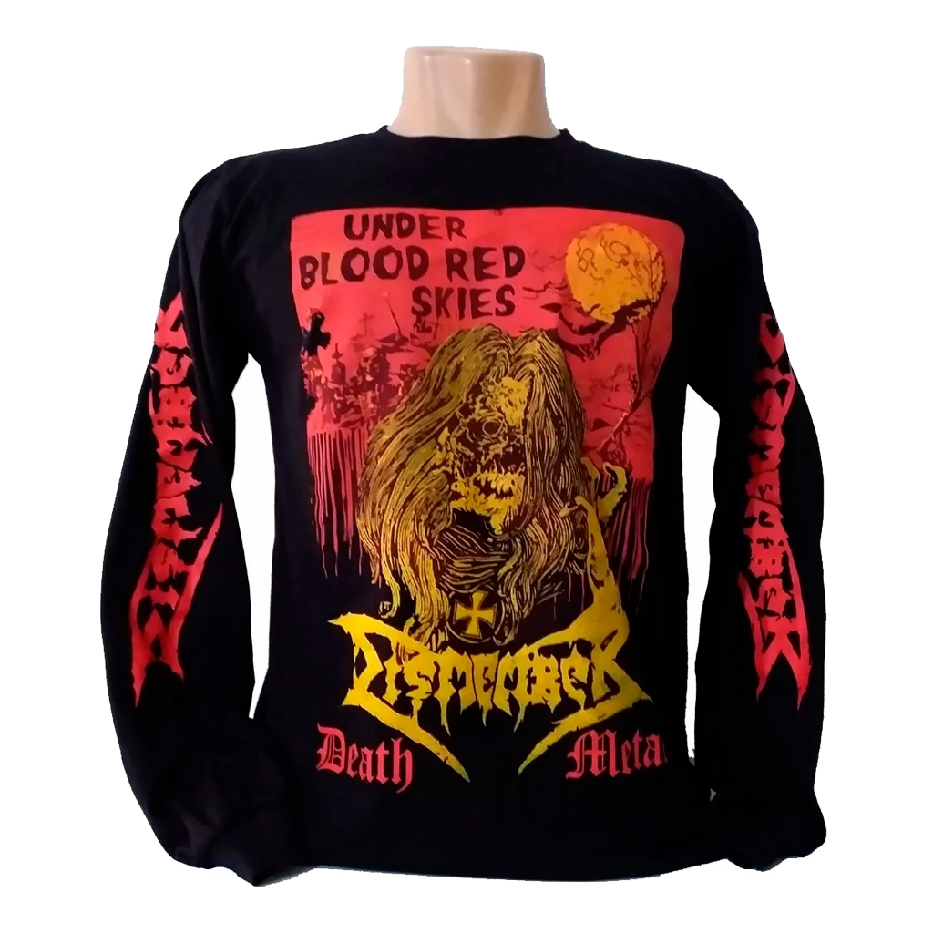 Camiseta Dismember Under Blood Red Skies Manga Longa death metal