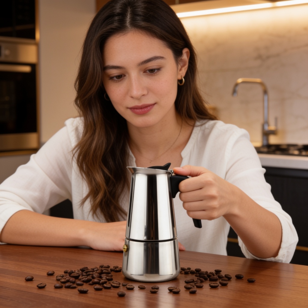 Cafeteira Tipo Italiana Inóx, Para 6 Xícaras, Utilidade Doméstica, Resistencia, Moderna, Elegante - Thika