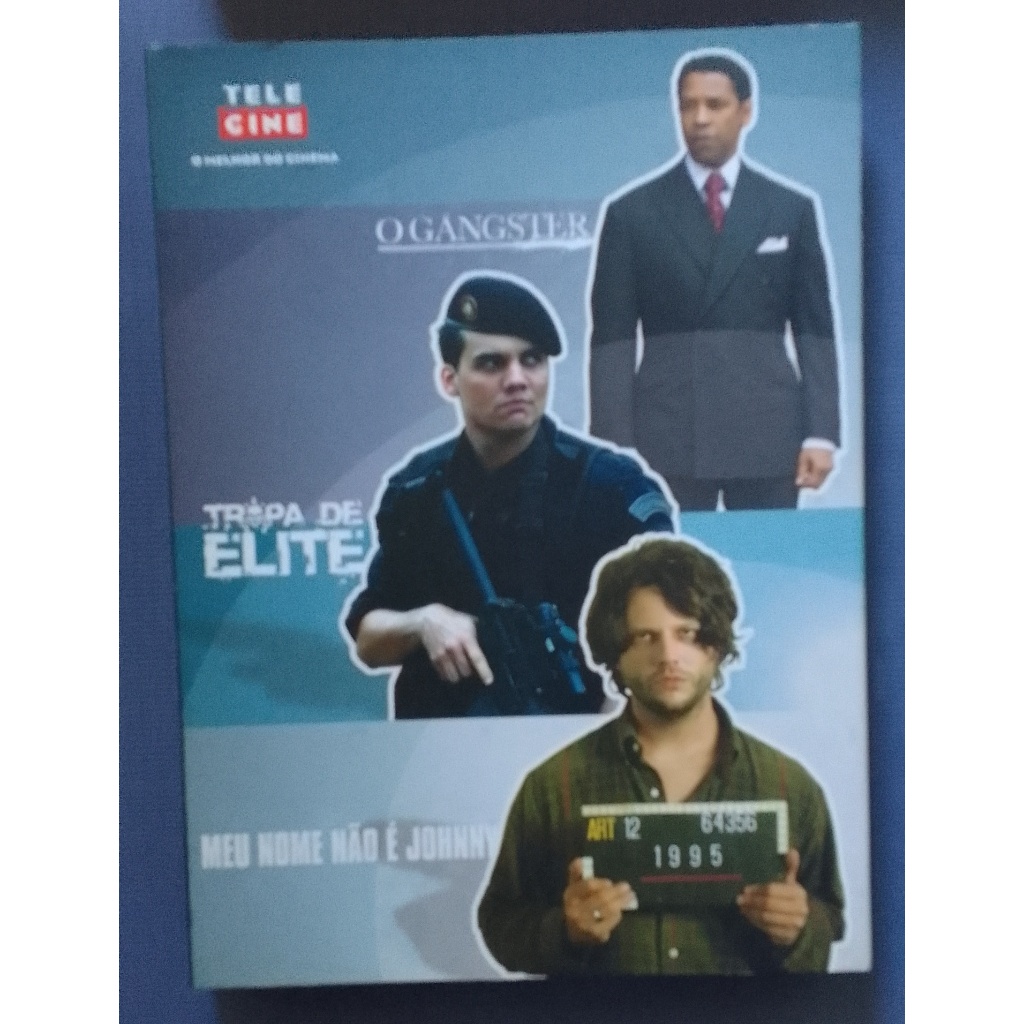 Box Tele Cine 3 Filmes O Gangster, Tropa de Elite e Meu Nome não é Johnny