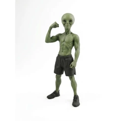 Alien Fitness Musculoso – Estatueta Decorativa Criativa para Mesa e Escritório