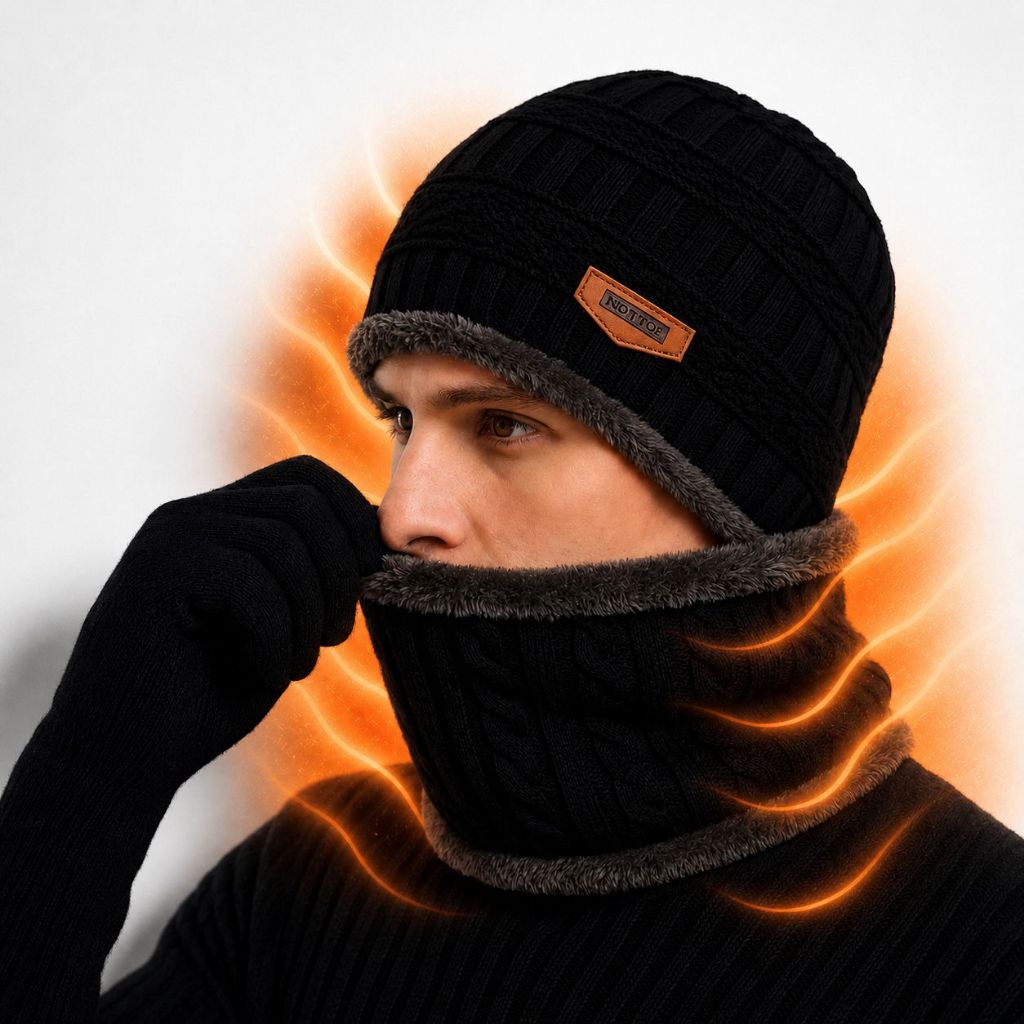 Kit Frio Inverno Touca Gorro + Luva Touch Celular + Cachecol Quentinho