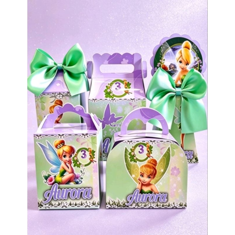 Kit Festa TINKER BELL Caixinha Personalizado Aniversário FADA SININHO Mimo Lembrancinha Caixinha Surpresa FADA Festa