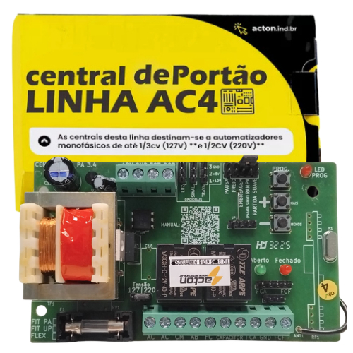 Placa Central Universal Acton Para Motor de Portão Placa AC4 FLEX PA Garen Rcg Ppa Acton Hitron AGL