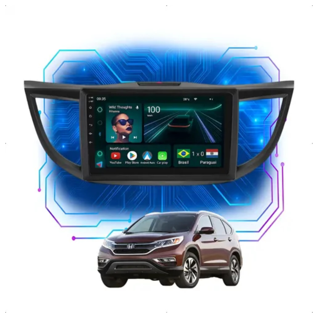 Central Multimídia Honda CR-V 2012 2013 2014 2015 2016 Android CarPlay Android Auto GPS