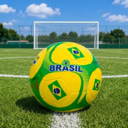 Bola Futebol Brasil Copa Do Mundo Amarela Verde Grande N5