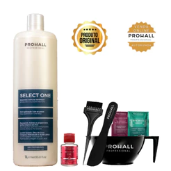 Prohall Select One 1L Progressiva Orgânica Liso Sem Frizz Brilho Intenso
