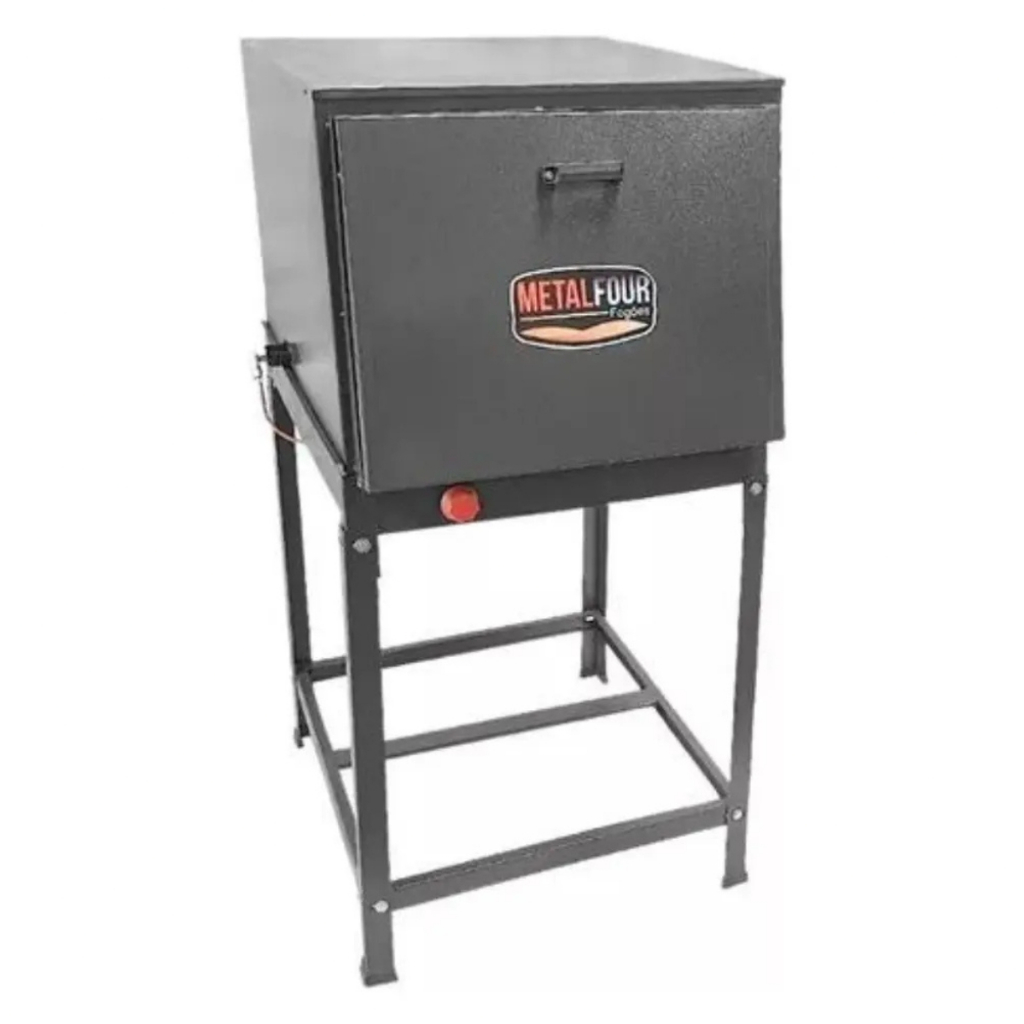 Forno Industrial 120L Pizzaria Padaria Salgados Baixa Pressão Gás Cavalete Pé Perfil 7 Resistente