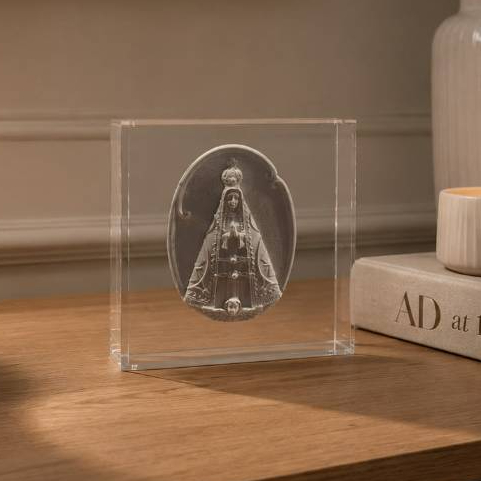 Quadro Caixa em Acrílico Nossa Senhora Aparecida/ Medalha São Bento/ Sagrada Família/ Anjo