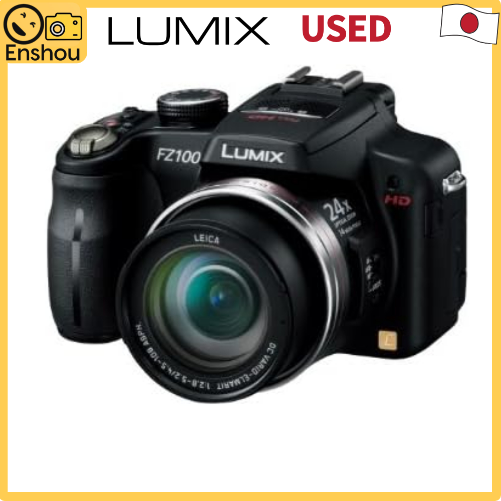 DoJapão[USED]Digital Camera LUMIX Black DMC-FZ100-K 14.1MP Optical 24x Zoom Wide-angle 25mm Free-angle JAN:4984824885479