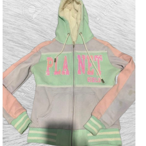 Blusa De Frio Planet Girls Dupla Face- Tamanho P/USADA COM DETALHE- LEIA A DESCRIÇÃO