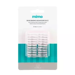 Disco Cogumelo para Caderno Inteligente Transparente Mimo - 24 mm - 20 Unids