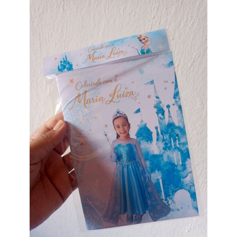 Livrinho de colorir Personalizado Princesa | Frozen | Princess Pegue e Monte lembrancinhas de aniversário infantil