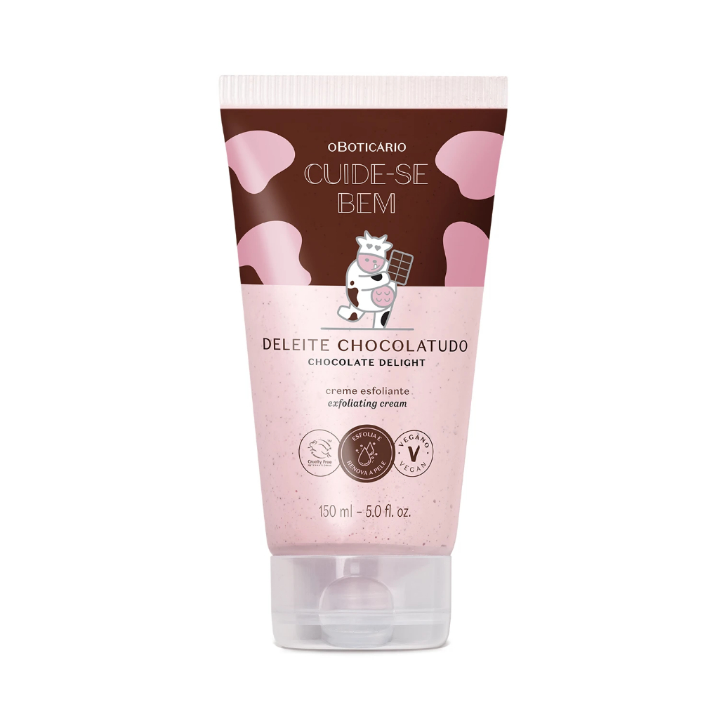 Boticário Creme Esfoliante Corporal Cuide-Se Bem Deleite Chocolatudo 150Ml