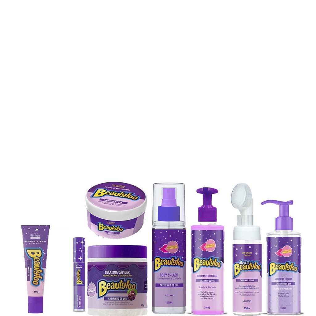 Kit Completo Cheirinho de Uva Beautyloo Face Beautiful