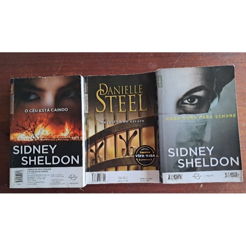 KIT 03 LIVRO 06 ROMANCES Danielle Stell , Sidney Sheldon Houver Amanhã / Nada Dura Sempre, Conte sonhos / Céu Caindo