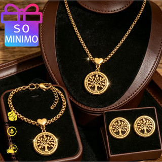 Presente Especial para o Dia das Mães – Conjunto Árvore da Vida com Colar, Pulseira e Brincos