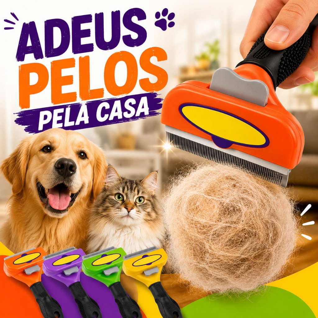 Rasqueadeira Para Cães e gatos Porte pequeno Médio grande De Pelo CURTO OU LONGO cachorro escova pet