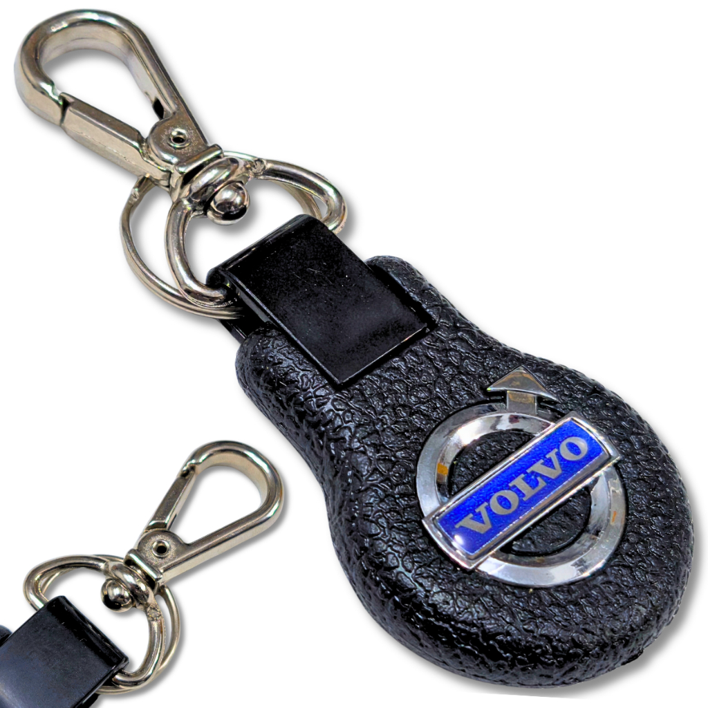 Chaveiro Volvo Emblema Logomarca Cromada Auto Relevo Carro Mosquetão Automotivo Universal