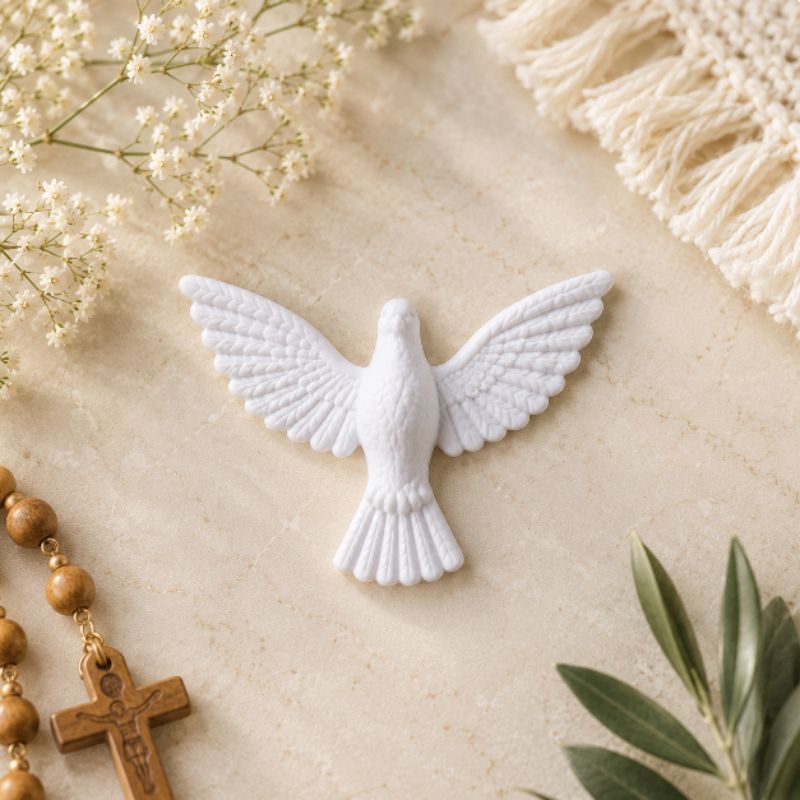 Aplique Divino Espírito Santo para Lembrancinhas Batizado Crisma Casamento Artesanato