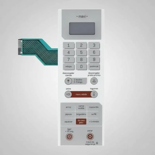 Teclado Micro-ondas Brastemp Bms35 Membrana Branca