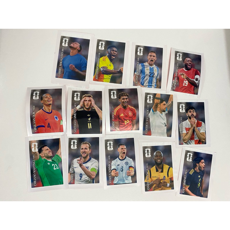 Figurinhas colecionáveis físicas de futebol kit com 14 unidades