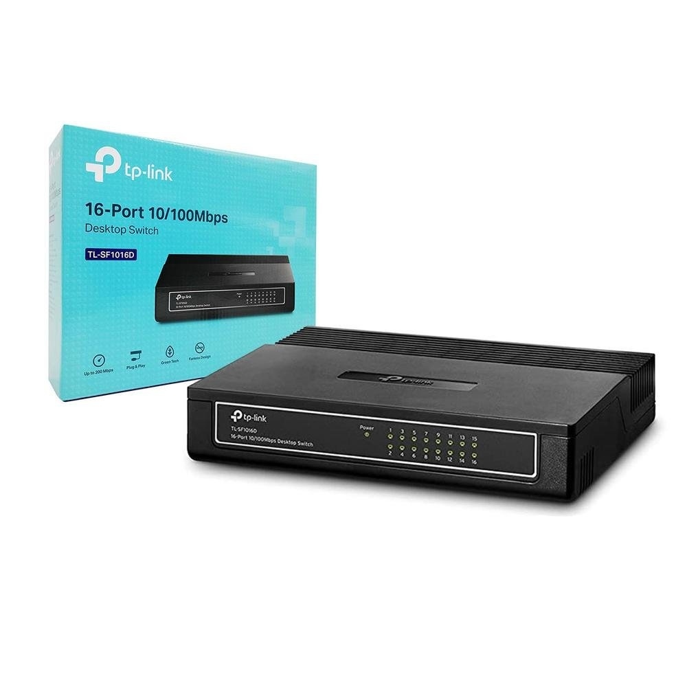 Switch Tp-Link TL-Sf1016D com 16 Portas 10/100 MBPS ler a descrição