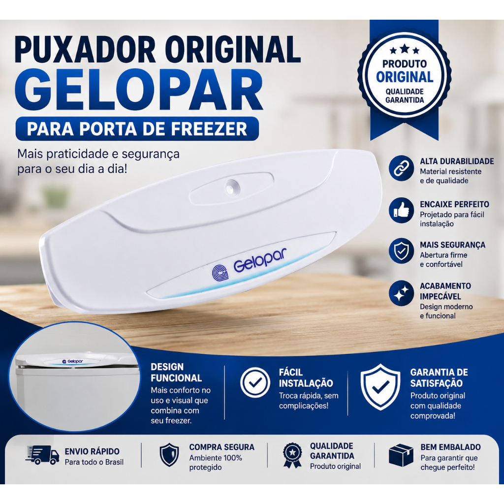 Puxador Freezer Gelopar Original Ghba-ghbs 220/310/410/510