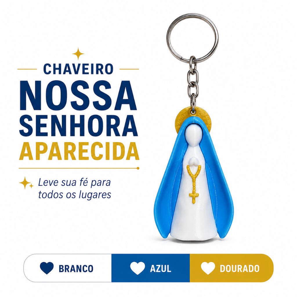 Chaveiro Nossa Senhora Aparecida Religioso Católico Presente Lembrancinha Fé