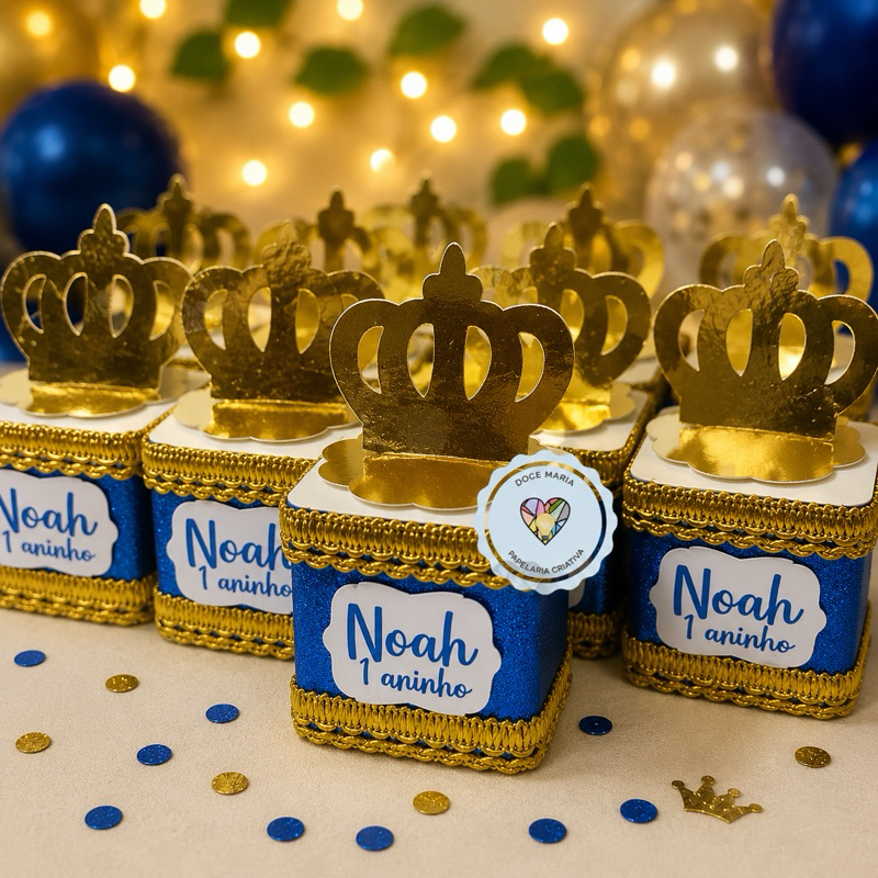 Caixinha Acrílica 5x5 Personalizada | realeza ou principe ou Qualquer Tema | Lembrancinha Festa Infantil