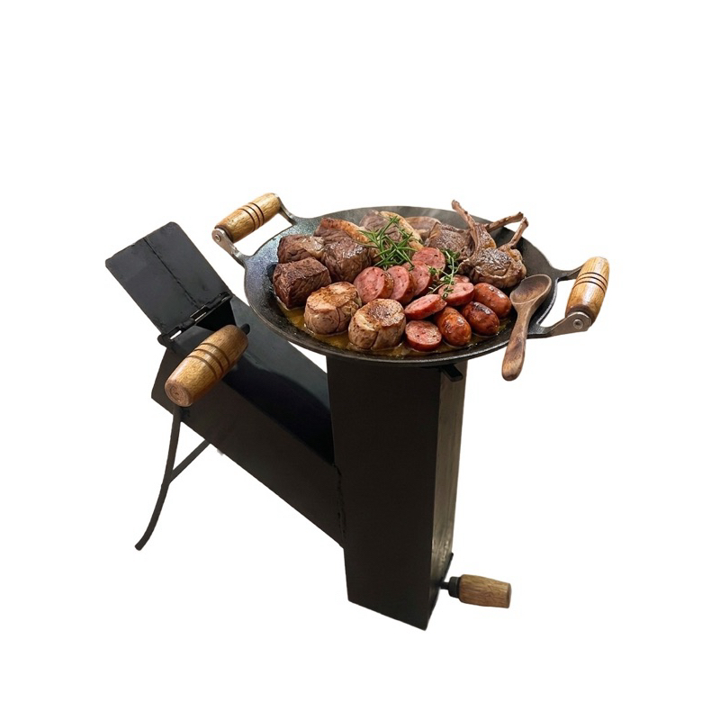 fogão fogareiro foguete portátil a lenha carvão chapa grossa pescaria pesca camping acampar rocket Stove