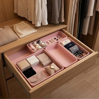 Kit 3 Organizadores de Gaveta Modular Colours Caixa Organizadora Divisória Armário Cozinha Quarto Divisórias Encaixáveis