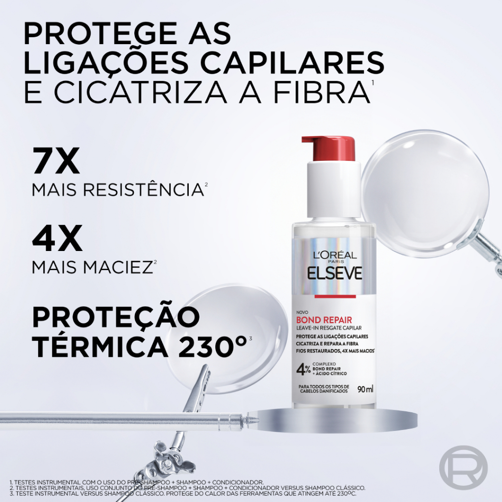 Leave-In Resgate Capilar, Proteção Térmica 230°C e Controle de Frizz, Elseve Bond Repair L'Oréal Paris, 90ml · foto 2