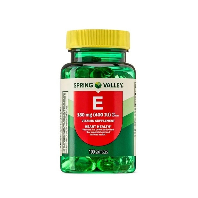 VITAMINA E SPRING VALLEY 180MG 400UI 100 SOFTGELS IMP EUA
