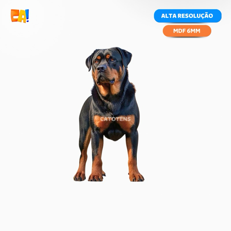 Display de chão placa MDF Cachorro 6mm Rottweiler ou Pitbull realista 50cm / 60cm / 70cm / 80cm catotens