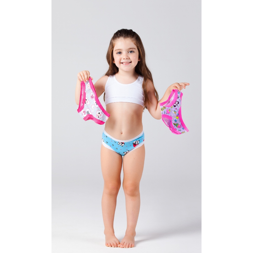 Kit 6 Calcinhas Infantil Estampadas Confortáveis | Estampas Variadas